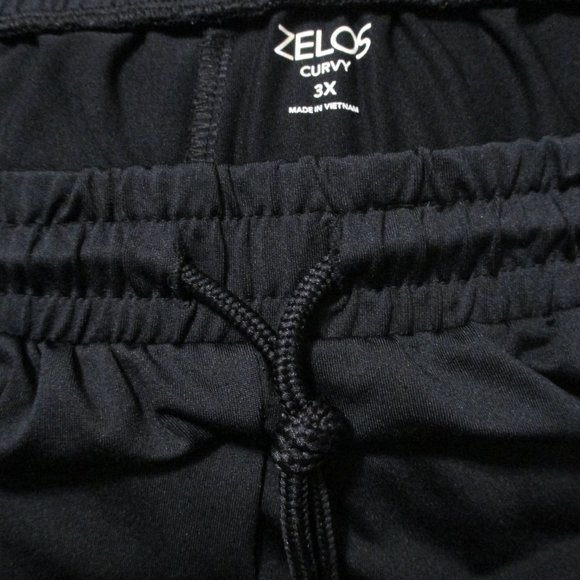 Zelos pants pull on black & white stretchy, elastic waist with pockets size 3x - Picture 2 of 8